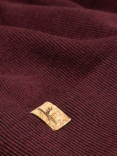 FUXBAU FUXBAU Kinder Merino Kork Beanie, Bordeaux, – Produktbild 3 von 4