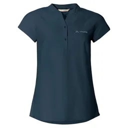 Vaude VAUDE Damen-T-Shirt "Yaras SL II" mit halber Knopfleiste, dark sea uni, Gr. 36 – Produktbild 1 von 1