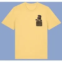 päfjes päfjes Dackel / Dackelkapitän Fair Wear Unisex BioT-Shirt, Gelb, – Produktbild 1 von 1