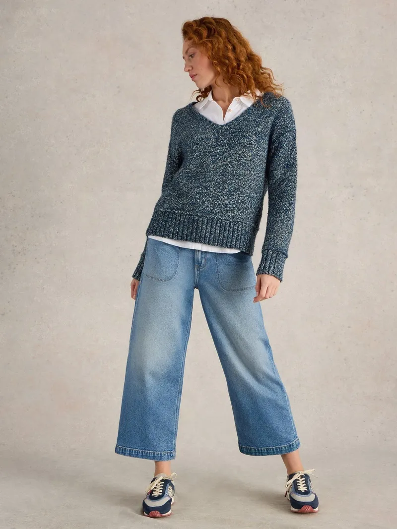 White Stuff 7/8-Jeans Tia mit weitem Bein - 50/R, Denim, – Produktbild 2 von 4