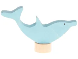Grimms Grimms Delfin Steckfigur aus Lindenholz, bunt lasiert Höhe 4 cm – Produktbild 1 von 1