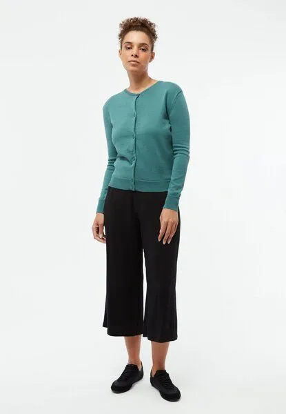 Givn Berlin Givn Berlin Strickjacke GBPOPPY aus Bio-Baumwolle, Graphite green, – Produktbild 2 von 4