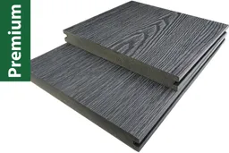 woodstore24 WPC 3D Premium coextrudiert, Massivdiele, 23 mm (S) x 220 mm (B), Oak Anthracite, Länge: 2,40 m – Produktbild 1 von 1