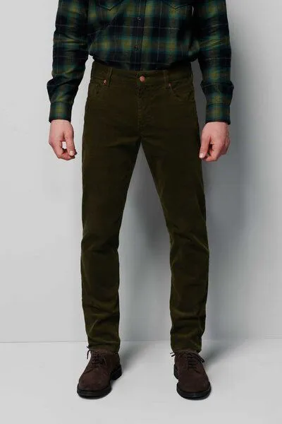 M 5 BY MEYER M 5 BY MEYER Casual Cord Five Pocket, Grün (dunkelgrün), – Produktbild 3 von 5