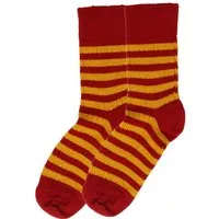 hirsch natur Damen Socken Bio-Schurwolle mohn-goldnugget geringelt Gr. 42-43 – Produktbild 1 von 1