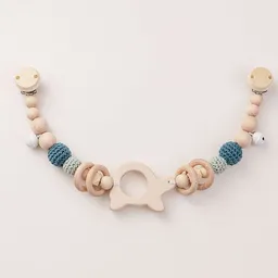 NoniKids Berlin NoniKids Berlin Kinderwagenkette Holz *Schildkröte Glocke* 2 Farben | Bio Baumwolle – Produktbild 1 von 1