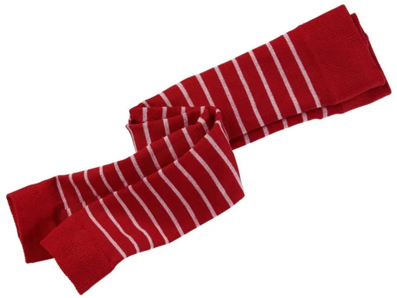 grödo Kinder Leggings Schurwolle Baumwolle (kbA) rot-geringelt Gr.7-8, Rot, mehrfarbig, – Produktbild 1 von 2