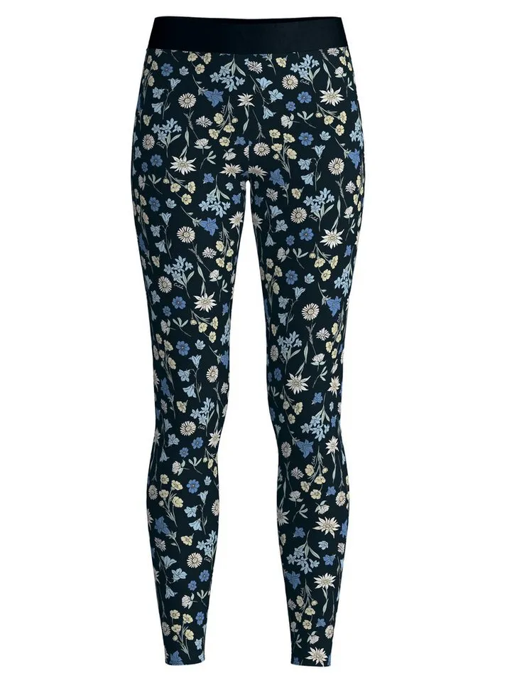 CALIDA CALIDA Leggings Elastic Trend floraler Print, Baumwollmix, weicher elastischer Bund, bequem, Schwarz, – Produktbild 2 von 5