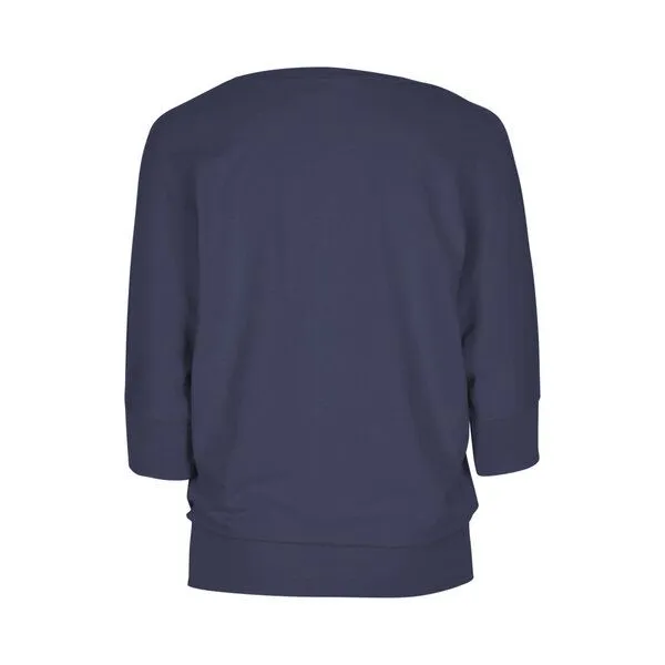 Jaya Jaya SHIRLEY - Damen - lockeres 3/4 Shirt für Yoga und Freizeit aus Biobaumwolle, Nightblue/blau, – Produktbild 3 von 3