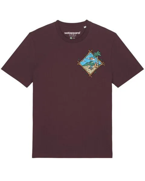 watapparel watapparel T-Shirt Unisex Beach is calling, Red brown, – Produktbild 1 von 3