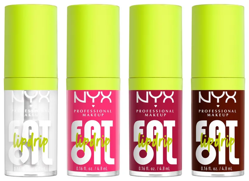 NYX PROFESSIONAL MAKEUP Schmink-Set FAT OIL LIP DRIP KIT, 4-tlg., Nicht klebrig, polstert die Lippen auf, pflegt, glänzendes Finish., Bunt, – Produktbild 2 von 5