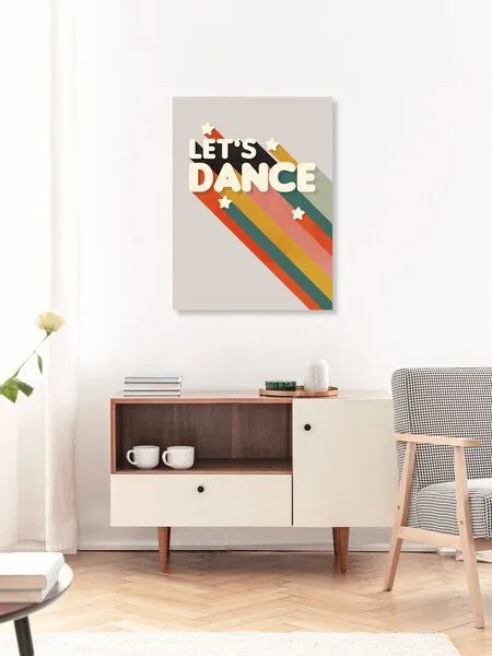 Photocircle Photocircle Poster / Leinwandbild - Let's Dance - retro rainbow typography – Produktbild 3 von 4
