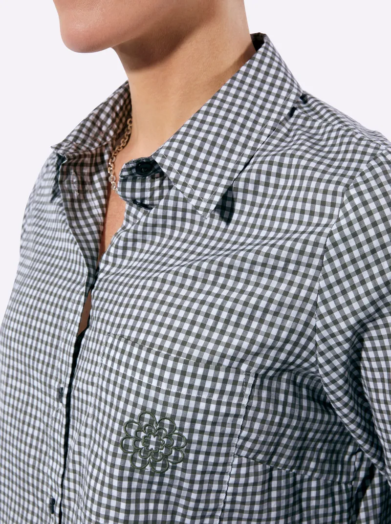 Witt Longbluse schwarz-weiß-kariert, Schwarz-weiß-kariert, – Produktbild 1 von 2