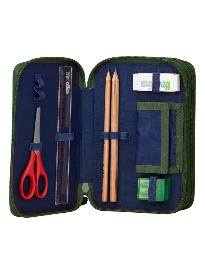 Ergobag Ergobag Federmäppchen Maxi Mäppchen, (1-tlg), mit Stiften befüllt, Grün, – Produktbild 3 von 8