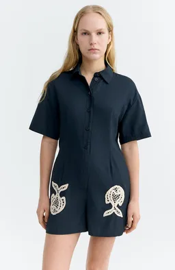thinking mu Thinking MU Damen vegan Jumpsuit Roberta Fish Navy – Produktbild 1 von 1
