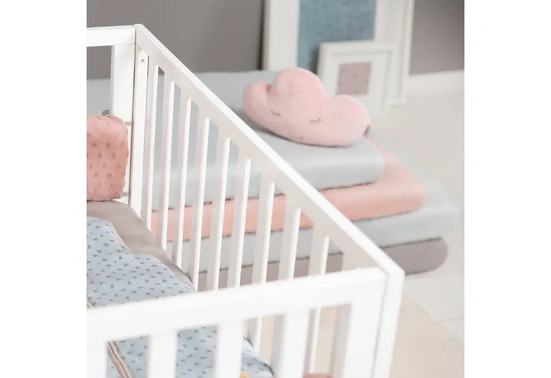 roba roba Spannbettlaken Lil Planet, 100% Baumwolle, Spannbettlaken für Wiegenmatratzen, Rosa, – Produktbild 3 von 5
