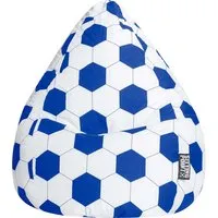 Sitzsack "Fankurve XL", 70 x 110 cm, blau-weiß – Produktbild 1 von 1