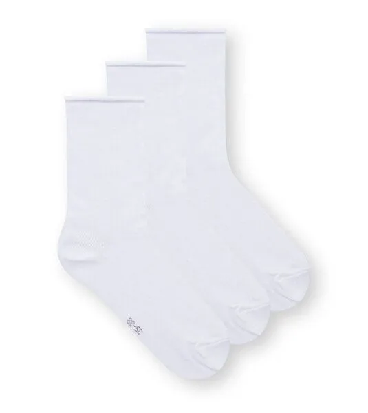 THOKKTHOKK ThokkThokk Mid-rise Relax Socken 3er Pack, Weiss, – Produktbild 1 von 4
