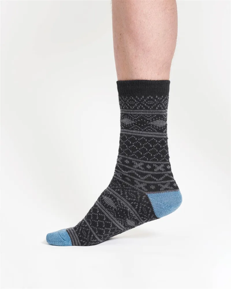 Thought Woll-Socken Modell: Pattern, Black, – Produktbild 1 von 1