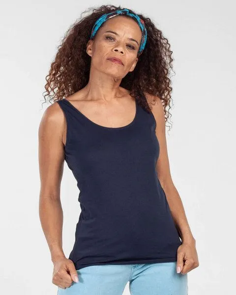 Alma & Lovis Alma & Lovis Top aus Bio-Baumwolle | Basic Top, Dunkelblau, – Produktbild 3 von 4