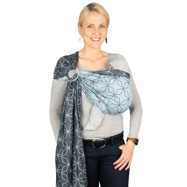 Hoppediz Hoppediz Babytragetuch - Ring-Sling kbA, Malmö aqua, – Produktbild 1 von 4