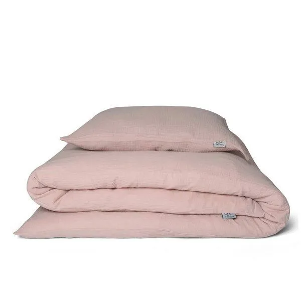 Hutch&Putch Hutch&Putch Musselin Bettwäsche Set 100% Bio-Baumwolle, Blush, – Produktbild 1 von 3
