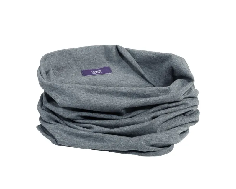 Living Crafts Living Crafts Unisex Multifunktionstuch (95% Bio-Baumwolle; 5% Elasthan), Grau, – Produktbild 4 von 4