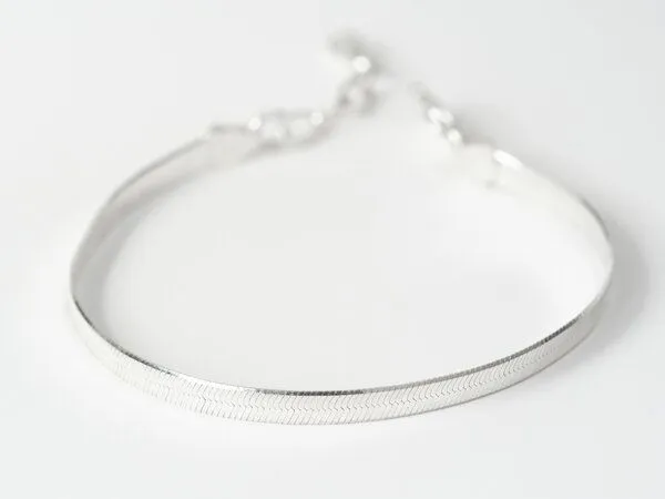 BELLYBIRD Jewellery BELLYBIRD Jewellery SCHLANGENARMBAND - 925 Silber, bewegliches Gliederband, Silber, – Produktbild 1 von 4