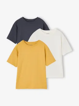 Vertbaudet 3er-Pack T-Shirts Kinder BASIC ocker – Produktbild 1 von 1