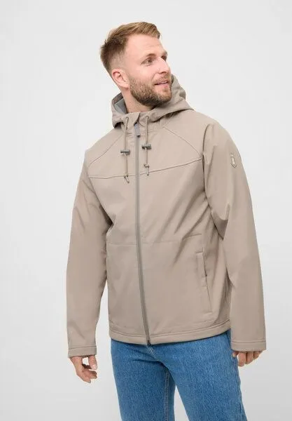derbe derbe Softshelljacke „Isleby“, Cobblestone neutral gray, – Produktbild 1 von 4