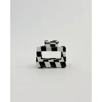 ettics STUDIO ettics STUDIO spange square medium check black white – Produktbild 1 von 1