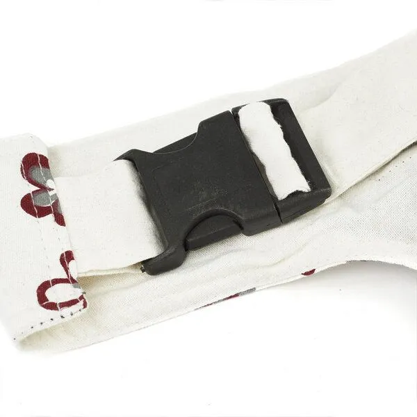 short'n'pietz short'n'pietz handgenähte Gürteltasche mit verstellbarem Gürtel, Weiß rot, – Produktbild 3 von 4