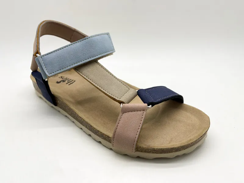 thies thies Damen vegan Sandalen Eco Bio Trek Multi Ocean, Blau, – Produktbild 1 von 2