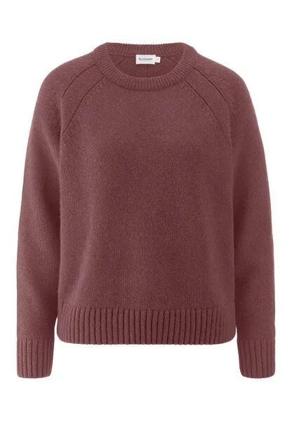 hessnatur hessnatur Strick Pullover Relaxed aus Wolle mit Bio-Baumwolle, Wildrose, – Produktbild 3 von 4