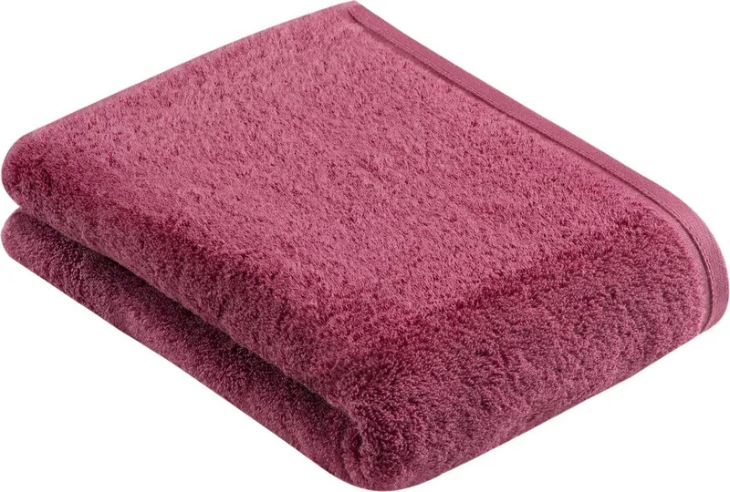 VOSSEN VOSSEN Badetuch Vegan Life, Webfrottier (1-St), Rosa, – Produktbild 1 von 3