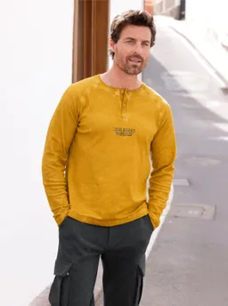 marco donati Langarmshirt ocker – Produktbild 1 von 1