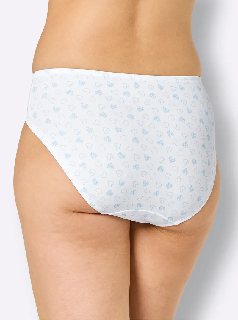 wäschepur Jazzpants 2x weiß-mint-bedruckt + 1x weiß, 2x weiß-mint-bedruckt + 1x weiß, – Produktbild 3 von 3