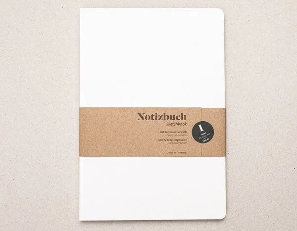 tyyp tyyp Notizbuch A5+ Softcover Magazinformat – Recyclingpapier – blanko – perforiert – Produktbild 1 von 4