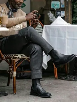 Will's Vegan Shop Will's Vegan Shop Goodyear Welt Chelsea-Boots Schwarz Herren – Produktbild 1 von 1