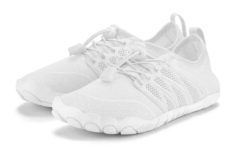 VENICE BEACH VENICE BEACH Badelatsche, Badeschuhe, Badeschlappe, Barfußschuh, leichter Slipper Aquaschuh Wasserschuh mit elastischen Bändern, schnelltrocknend VEGAN, Weiß, – Produktbild 2 von 5