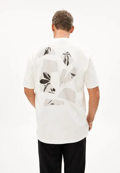 ARMEDANGELS ARMEDANGELS AADRU COLLAGE Herren Oversized T-Shirt aus Bio-Baumwolle, Light oatmilk, – Produktbild 2 von 4