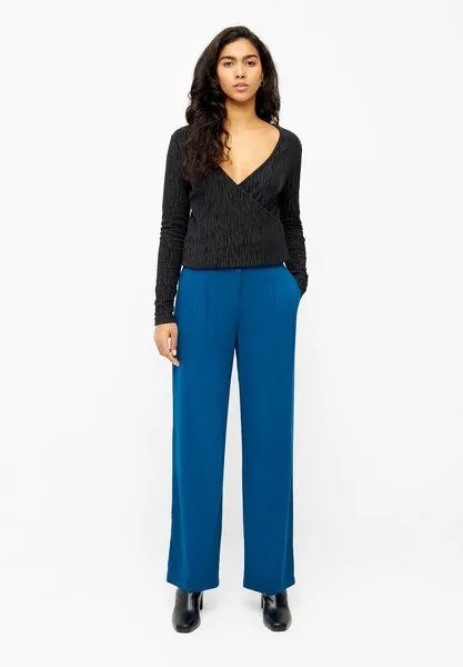 Givn Berlin Givn Berlin Wickelbluse CLEA aus Bio-Baumwolle, Schwarz, – Produktbild 2 von 4