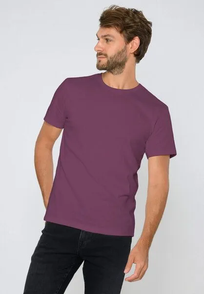 THOKKTHOKK ThokkThokk TT02 T-Shirt Herren (GOTS, vegan, Bio-Baumwolle), Plum (violett), – Produktbild 5 von 7