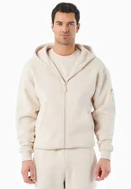 ORGANICATION ORGANICATION Herren vegan Hoodie Mit Reißverschluss Jenna Cremefarben – Produktbild 1 von 1