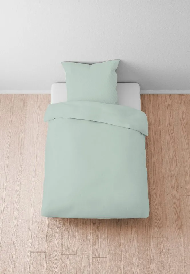Biberna Biberna Bettwäsche 0470500, hochwertige TENCEL Qualität, Lyocell, 2 teilig, natürlicher Rohstoff, schnelltrocknend, angenehm weich, atmungsaktiv, Grün, – Produktbild 3 von 5