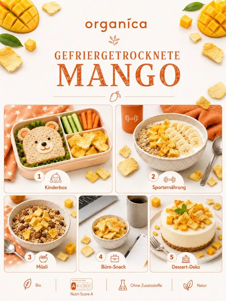 ORGANICA ORGANICA Gefriergetrocknete Bio-Mango – Produktbild 5 von 5