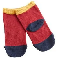Leela Cotton Leela Cotton Baby/Kinder Socken aus 98% Bio-Baumwolle, Kirschrot/dunkelblau/senfgelb, – Produktbild 1 von 1
