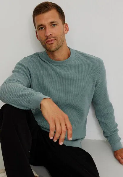 recolution Herren Strickpullover aus Bio-Baumwolle - LUPIN - recolution, Pine green (grün), – Produktbild 3 von 3