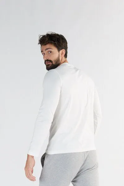 True North True North Herren Langarmshirt aus Bio-Baumwolle Rundhalsausschnitt T-Shirt 2110, Weiß, – Produktbild 3 von 3