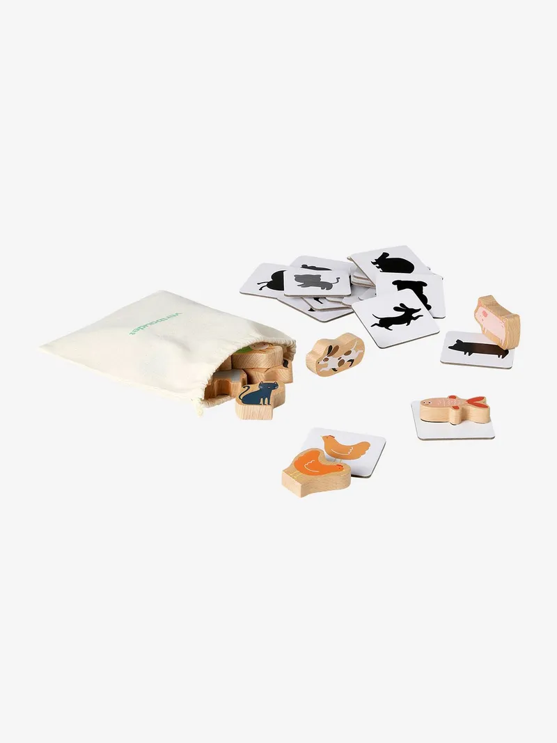 Vertbaudet Vertbaudet Kinder Logikspiele TIERE aus Holz FSC®, Weiß, – Produktbild 4 von 4